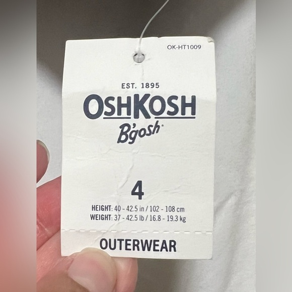 NWT OshKosh B'gosh Gray & Neon Green Youth Puffer Jacket - Picture 5 of 11